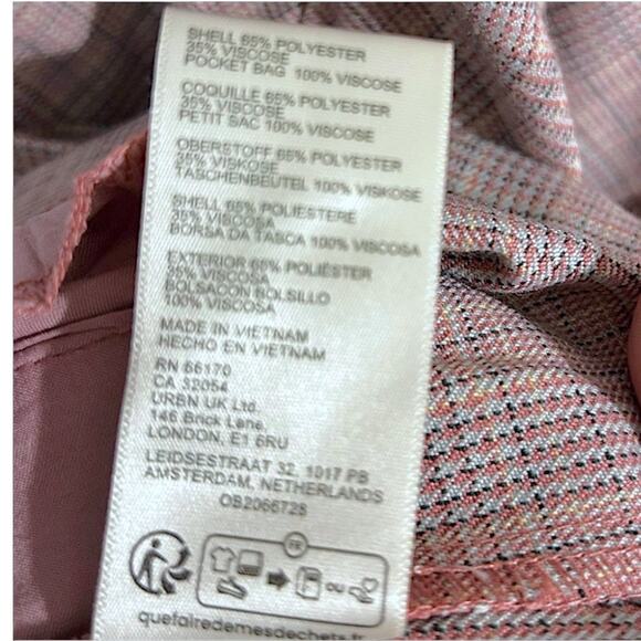 Free People Plaid Pleated Mini Dress Women's XL Drop Waist Belt Light Academia - Picture 7 of 8